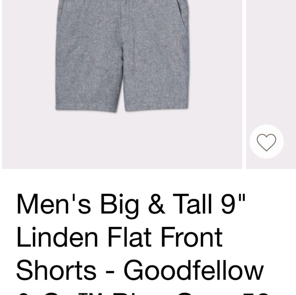 NWT Mens Big and Tall Blue Gray shorts